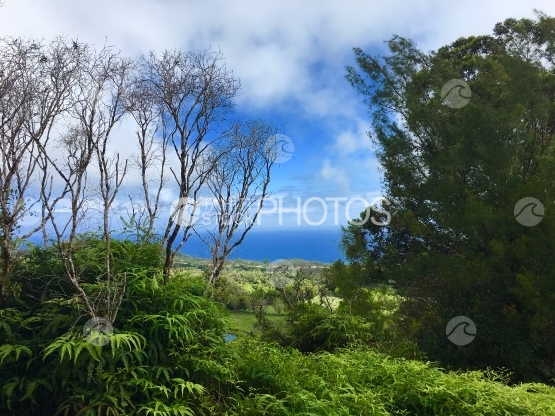 Vue sur Tahiti Nui depuis la belvédère de Taravao