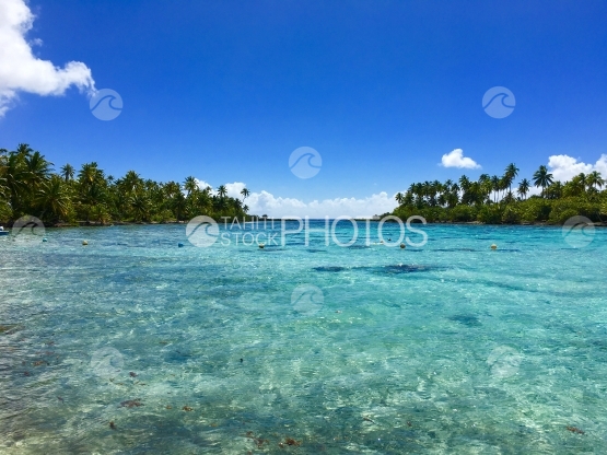Lagune au motu Tautau sur Tahaa