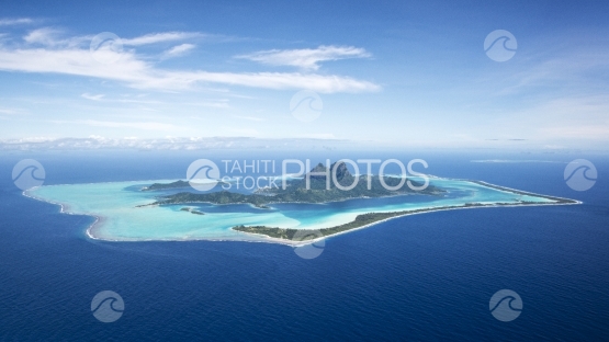 Bora Bora, Vue aérienne de l ile et son lagon
