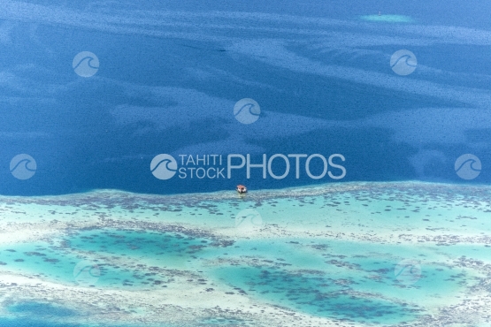 Raiatea, vue aérienne du lagon