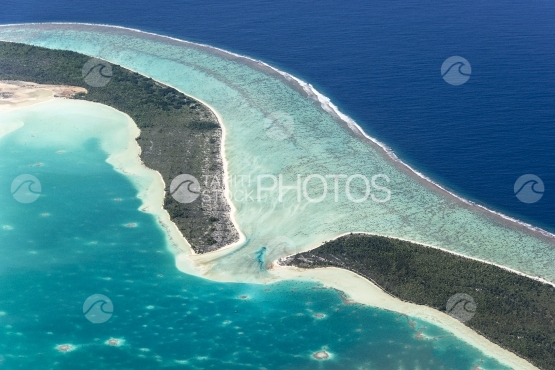 Tupai, vue aérienne de l atoll