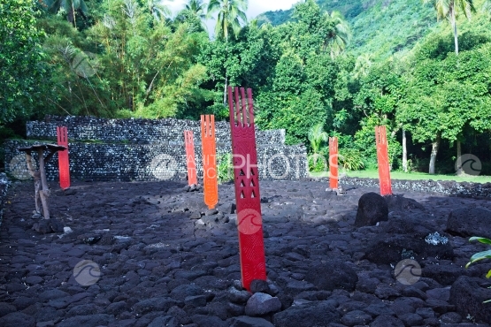 Tahiti Marae Arahurahu de Paea et les unu