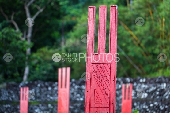 Tahiti, Unu gravé du Marae Arahurahu de Paea