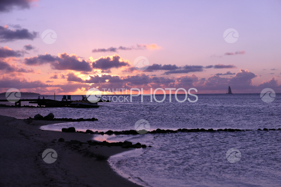 Incredible sunset at Moorea