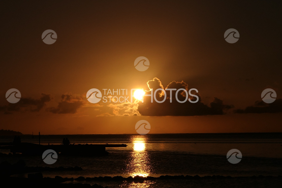 Incredible sunset at Moorea