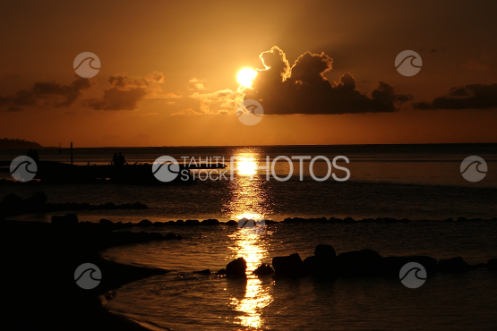 Incredible sunset at Moorea