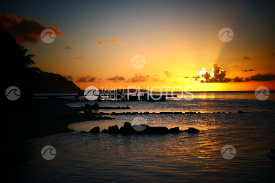 Incredible sunset at Moorea