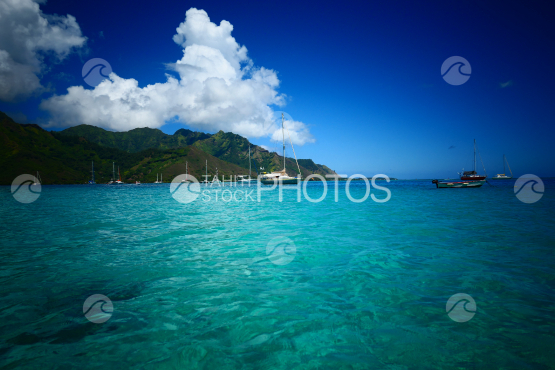 Coast line of Moorea