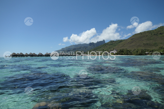 Hotel and lagoon of Moorea