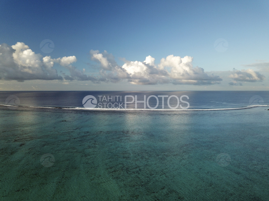 Tahaa, aerial shot of the lagoon
