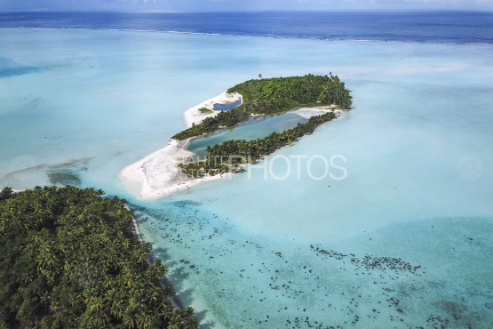 Tetiaroa, vue aérienne du lagon