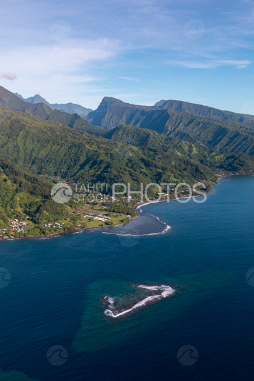 Tahiti, photo aérienne de Faaone