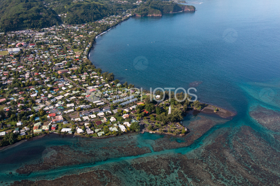 Tahiti, photo aérienne de la Pointe Vénus