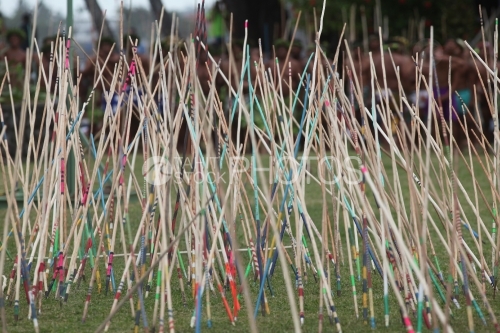 Concours de lancer de javelots traditionel, Tahiti