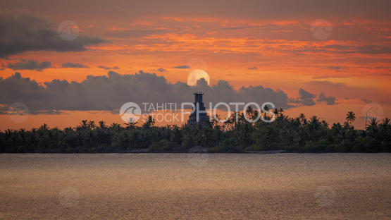 Fakarava, phare, sunset, atoll, polynesie, Polynésie française, Tahiti