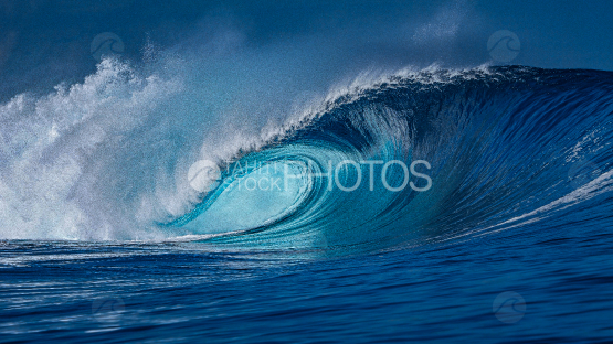 Vague, tube, Tahiti, Polynésie